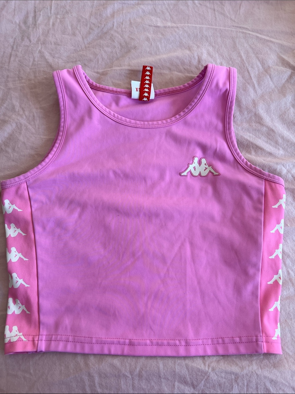 Kappa Pink Logo Crop Tank Top ASIS